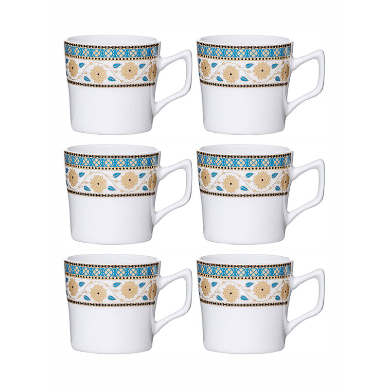 Mug & Tea Cup - Awa Floral Mug (120 ML) - Set Of Six