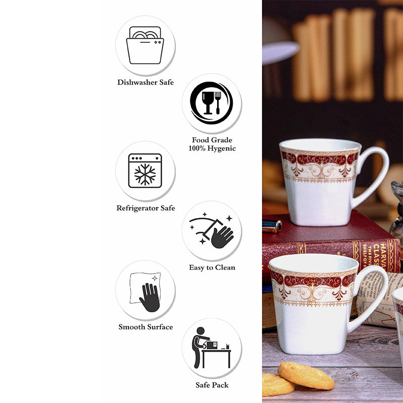 Mug & Tea Cup - Theara Trove Ethnic Mug (180 ML) - Set Of Six