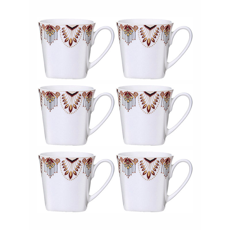 Mug & Tea Cup - Briara Ethnic Mug (180 ML) - Set Of Six