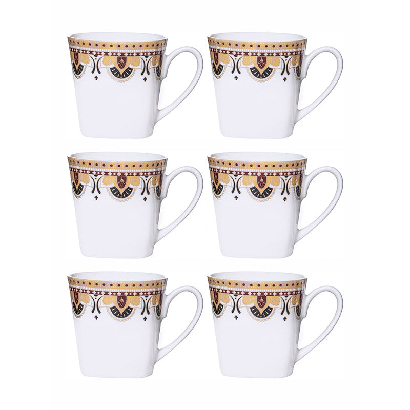 Mug & Tea Cup - Nisara Ethnic Mug (180 ML) - Set Of Six