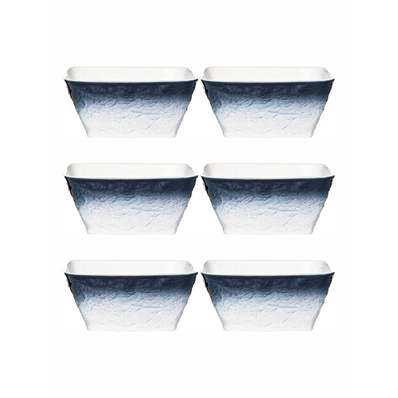 Bowl - Clover Blue Snack Bowl (350 ML) - Set Of Six