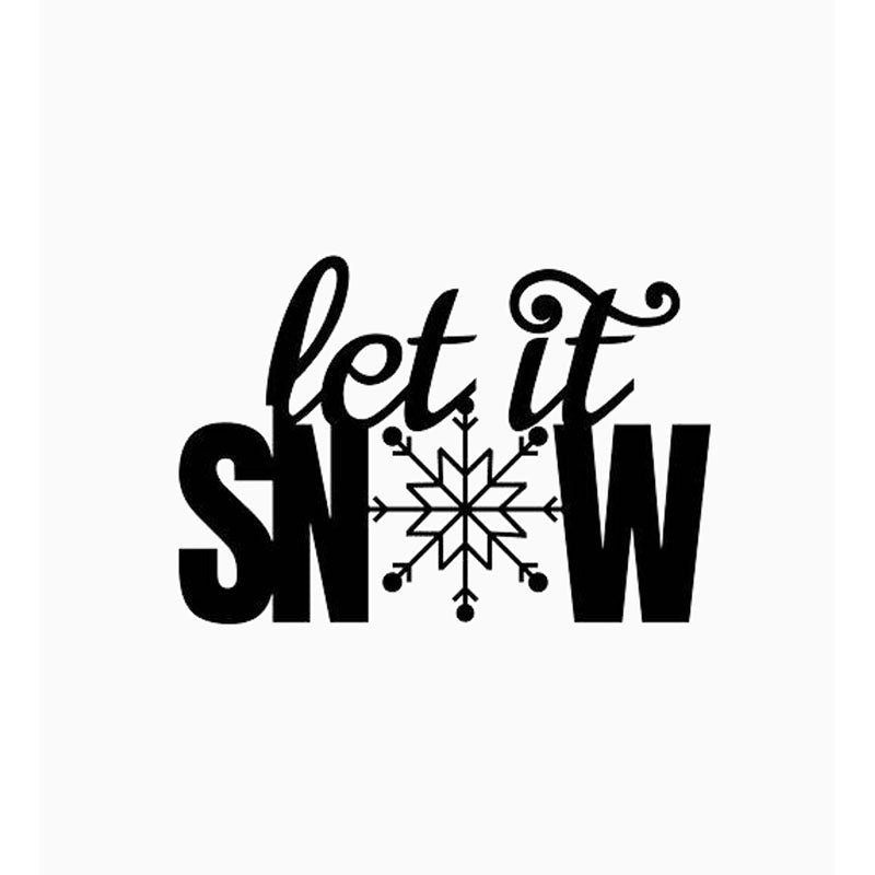 Wall Accents - Let It Snow Black Wall Art