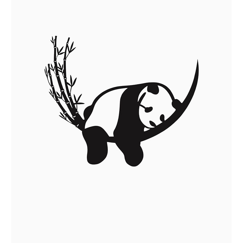 Buy Panda On Bamboo Black Wall Art Wall Accents from Vaaree