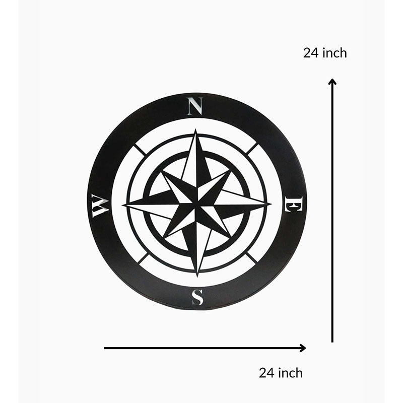 Wall Accents - Compass Black Wall Art