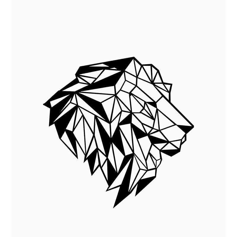 Wall Accents - Lion Black Wall Art