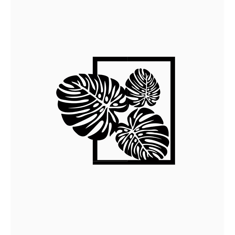 Buy Big Leaves Black Wall Art Wall Accents from Vaaree