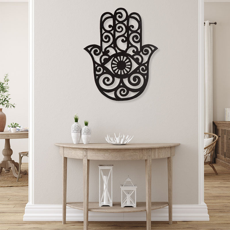 Buy Hamsa Spiritual Black Wall Art Wall Accents from Vaaree