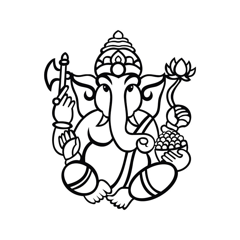 Wall Accents - Ganesha Black Wall Art