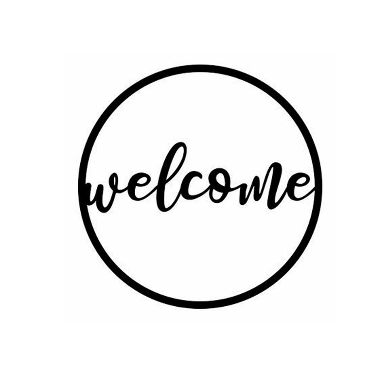 Wall Accents - Welcome Black Wall Art