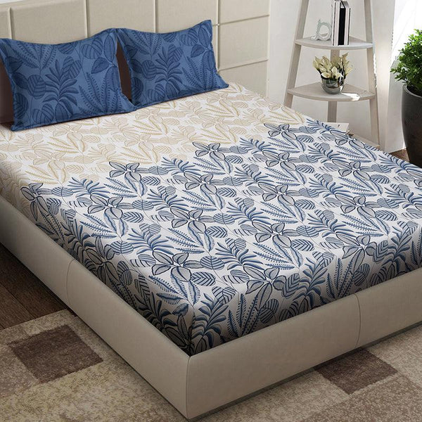 Buy Cami Floral Bedsheet - Blue Bedsheets from Vaaree