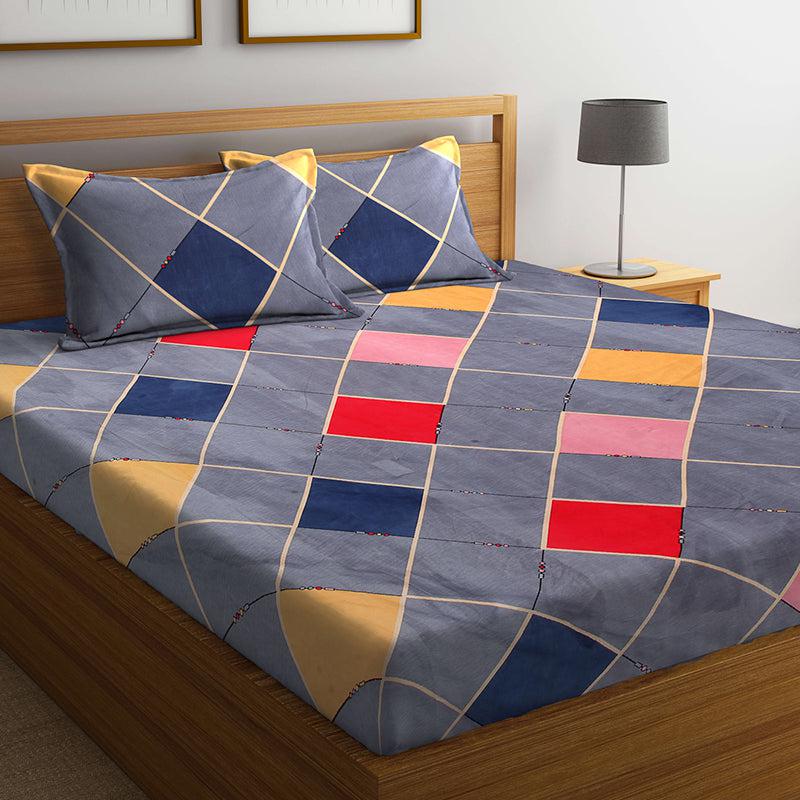 Buy Brody Geometric Bedsheet Bedsheets from Vaaree