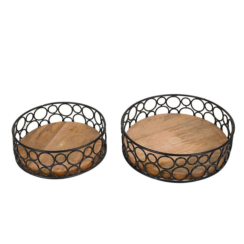 Buy Nacro Accent Tray - Set Of Two Accent Bowls & Trays from Vaaree