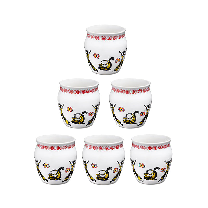 Mug & Tea Cup - Tribal Triva Kullad (220 ML) - Set Of Six