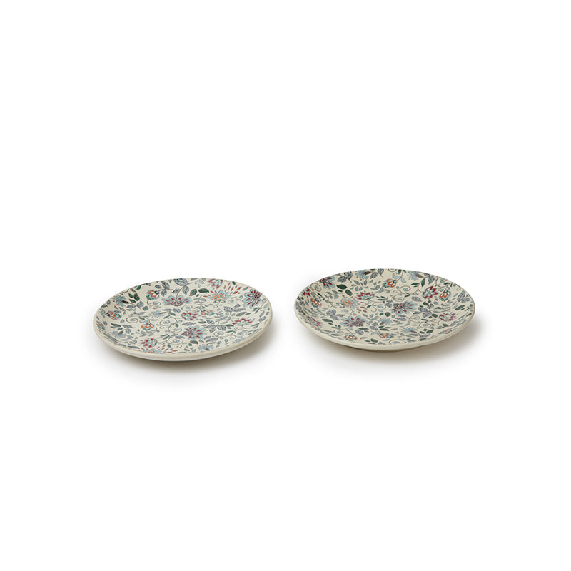 Quarter Plate - Exora Floral Quarter Plate - Set Of Two