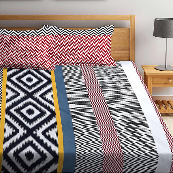 Buy Shrevo Geometric Bedsheet Bedsheets from Vaaree