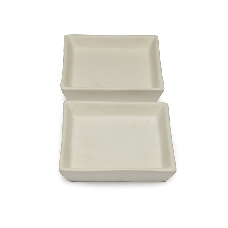 Platter - Metrica Square Stoneware Platter - Set Of Two