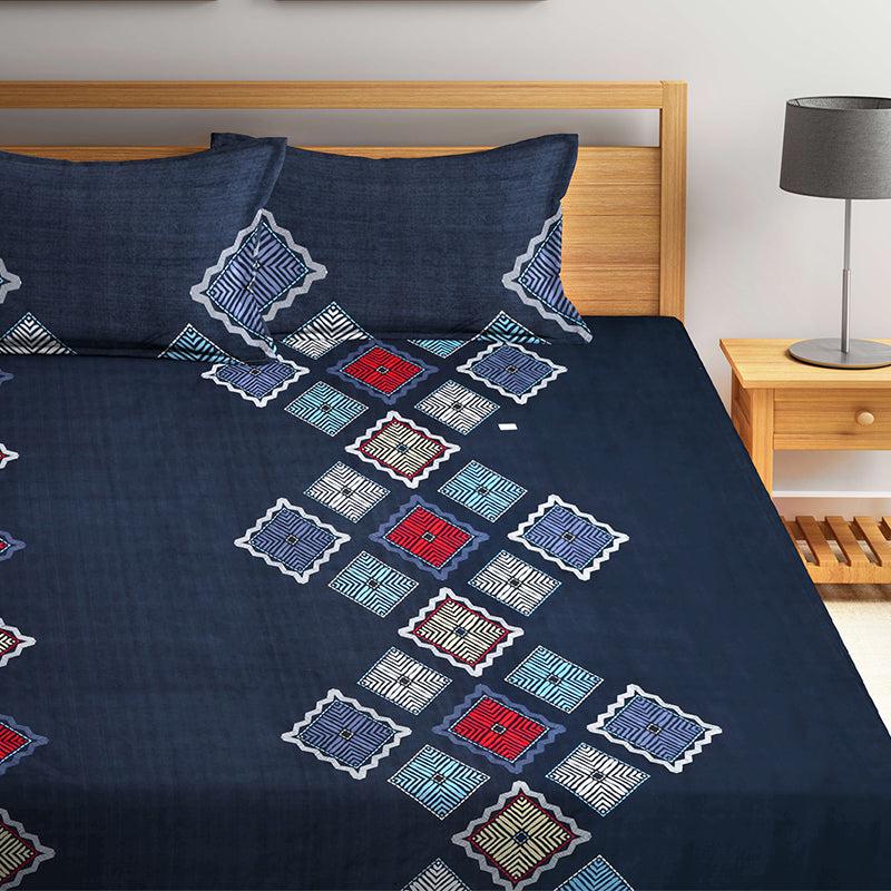 Buy Pabble Geometric Bedsheet Bedsheets from Vaaree