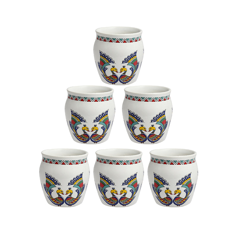 Mug & Tea Cup - Mayoora Ethnic Kullad (220 ML) - Set Of Six