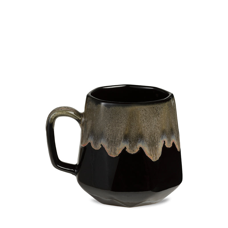 Mug & Tea Cup - Sorena Black Ceramic Mug (220 ML) - Set Of Six