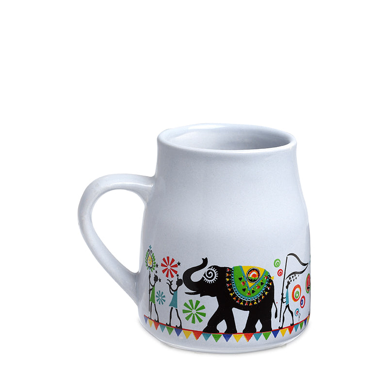 Mug & Tea Cup - Elephenta Chromo Mug (220 ML) - Set Of Six