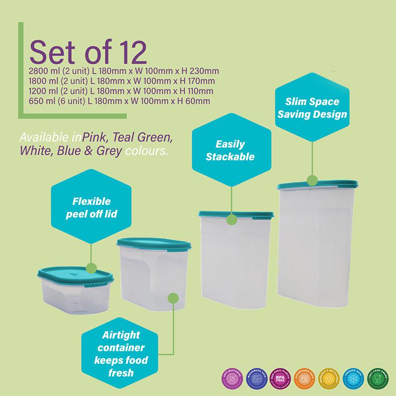 Buy Elmera Storage Conatiner (Teal) - Set Of Twelve Container from Vaaree