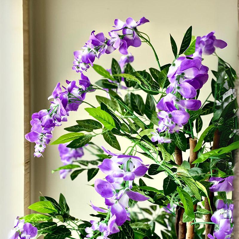 Buy Faux Sweet Pea Midnight Blue Plant - 5 Feet Artificial Plants from Vaaree