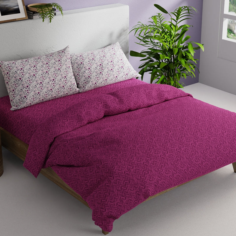 Buy Struan Floral Bedding Set - Purple Bedding Set from Vaaree