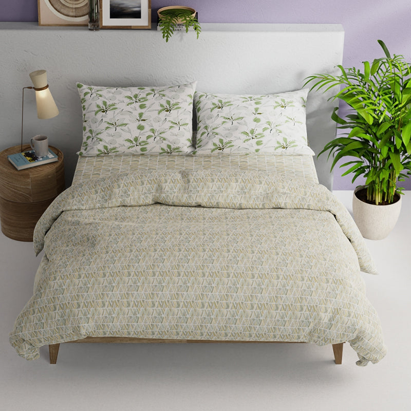 Buy Troy Floral Bedding Set - Yellow Bedding Set from Vaaree