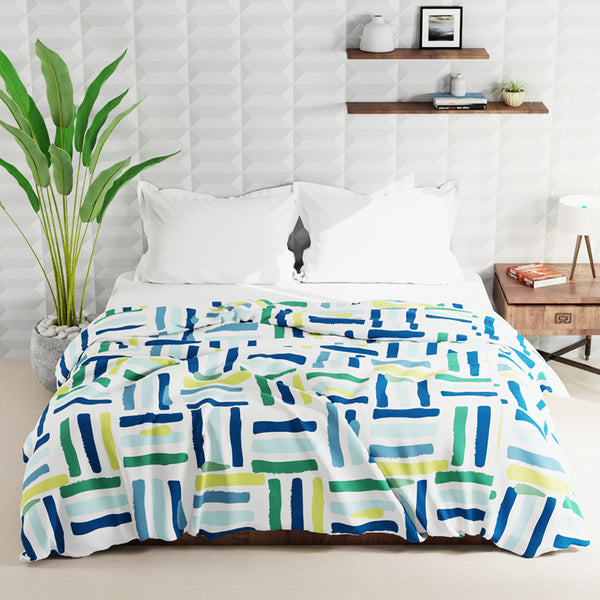 Buy Aurra Blue Comforter Comforters & AC Quilts from Vaaree