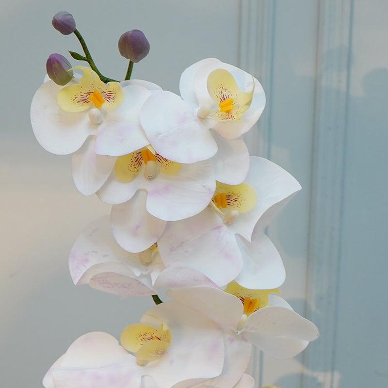 Buy Faux Orchid Flower Stick (White) - 40 CM Artificial Flowers from Vaaree