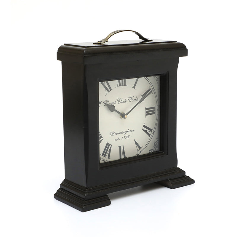 Buy Sorien Silent Table Clock - Black Table Clock from Vaaree