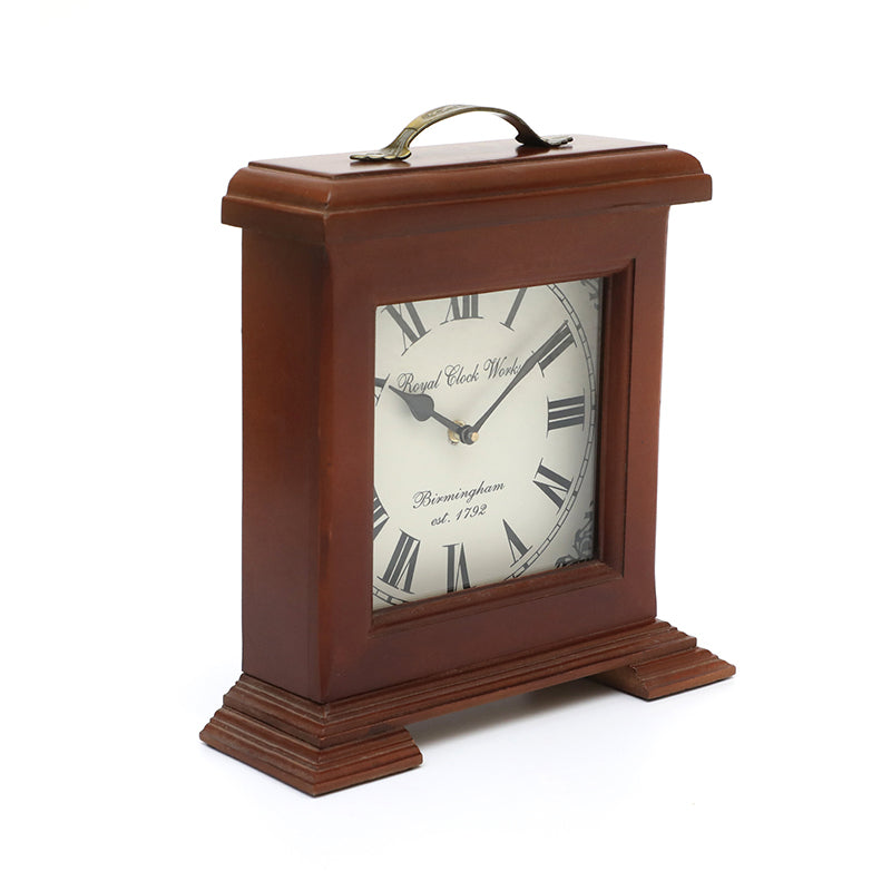 Buy Sorien Silent Table Clock - Brown Table Clock from Vaaree