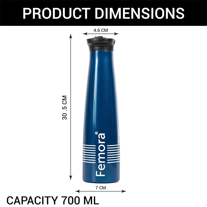 Bottle - Vesatao Insulated Water Bottle (700 ML) - Blue