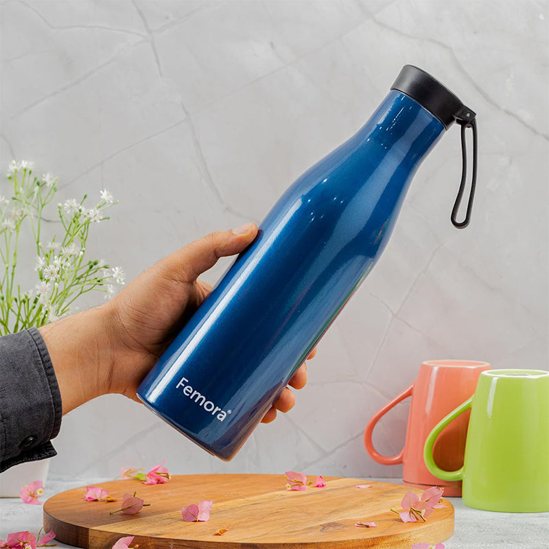 Bottle - Asphona Insulated Water Bottle (900 ML) - Blue