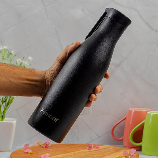 Bottle - Asphona Insulated Water Bottle (900 ML) - Black