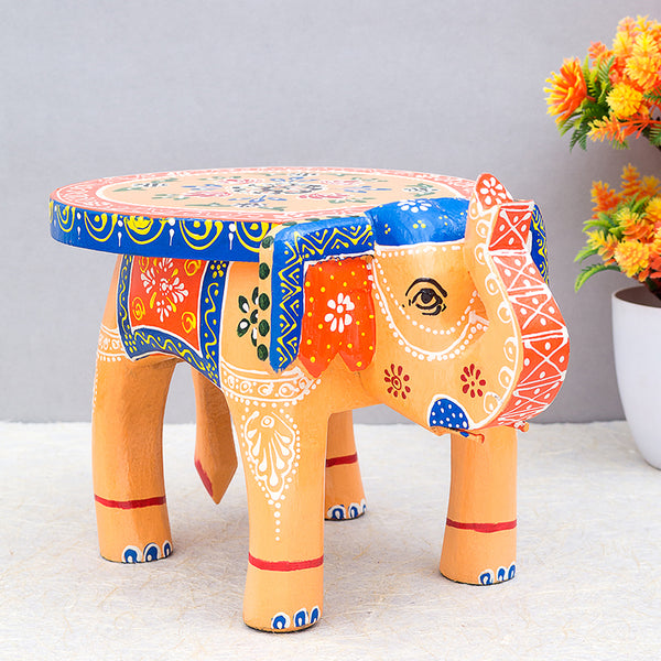 Showpieces - Edda Handcrafted Wooden Elephant Showpiece