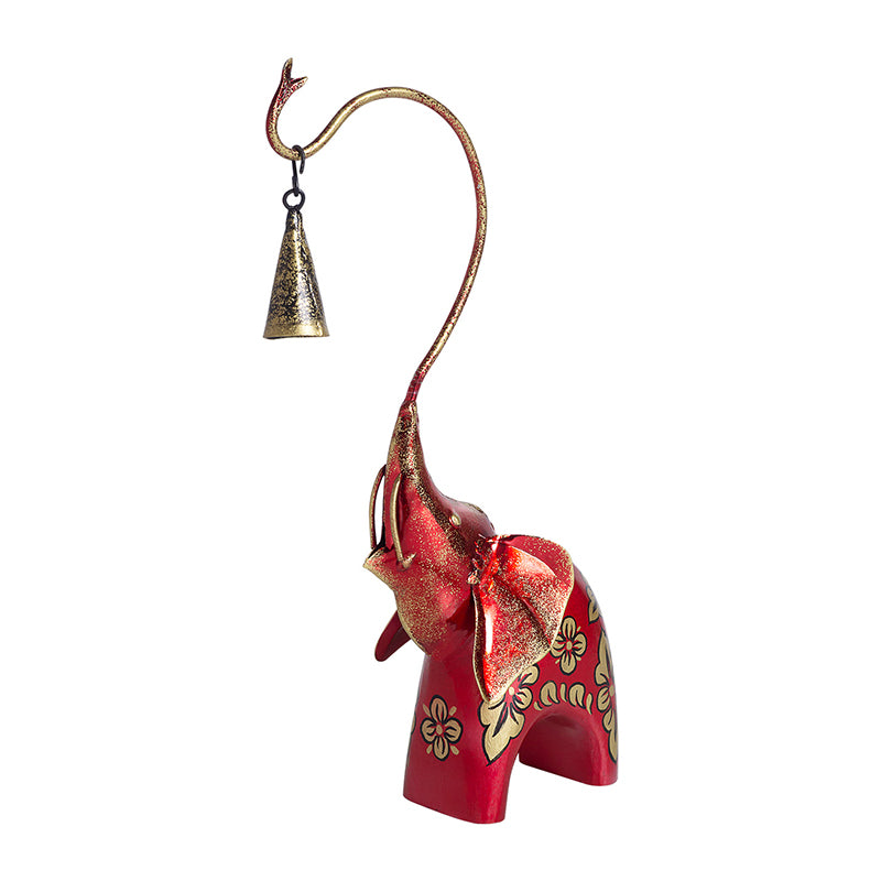 Buy Gaja Ghanti Showpiece - Red Showpieces from Vaaree