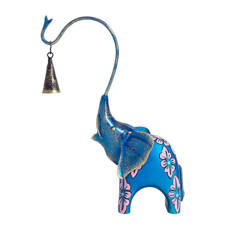 Buy Gaja Ghanti Showpiece - Blue Showpieces from Vaaree