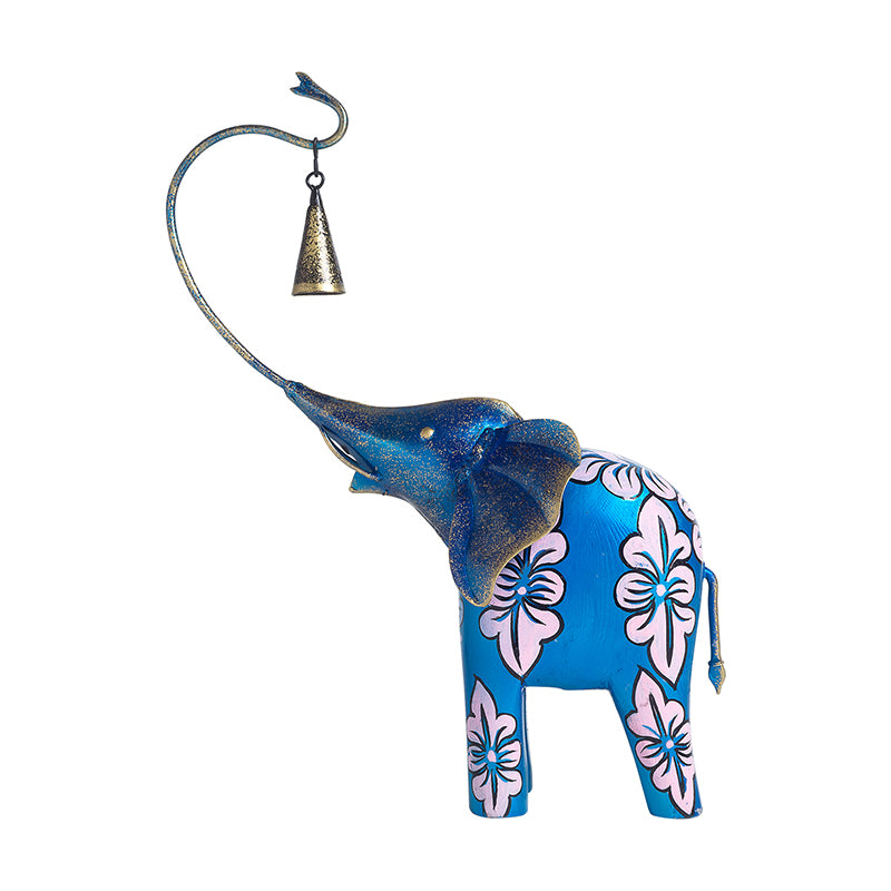 Buy Gajendra Ghanti Showpiece - Blue Showpieces from Vaaree