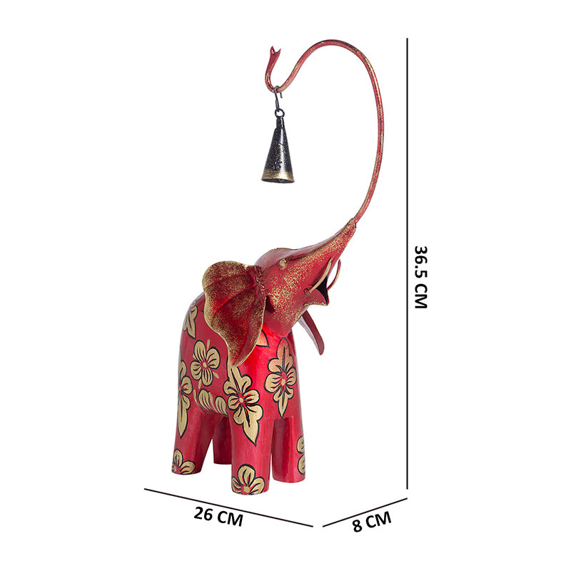 Buy Gajendra Ghanti Showpiece - Red Showpieces from Vaaree