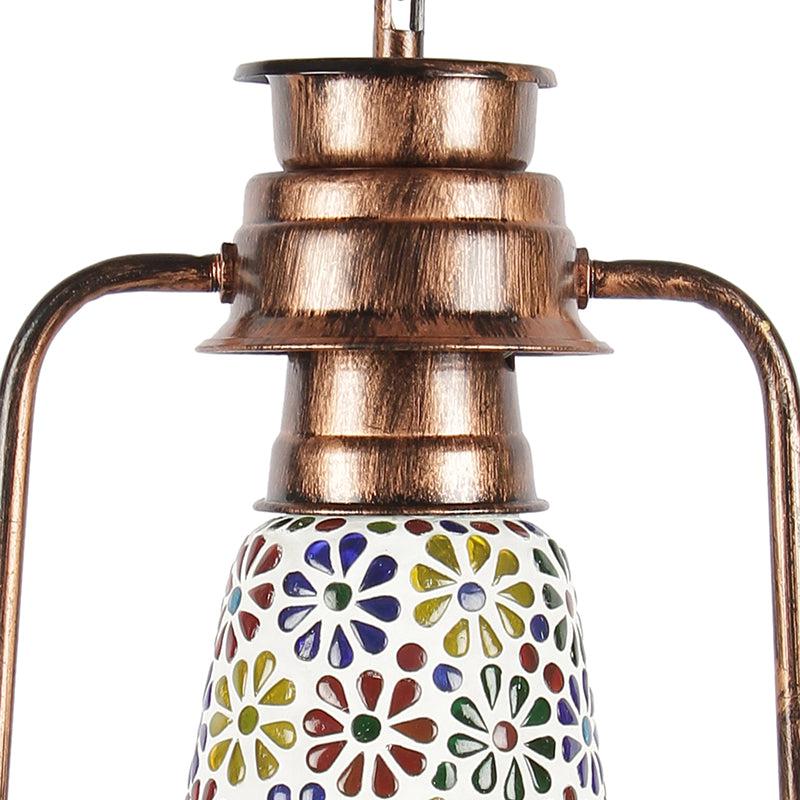 Buy Madhura Mosaic Lantern Ceiling Lamp - Copper Ceiling Lamp from Vaaree