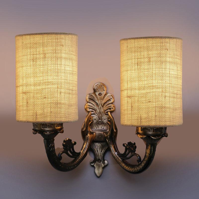 Buy Vintage Cylindrical Duo Wall Lamp - White Wall Lamp from Vaaree