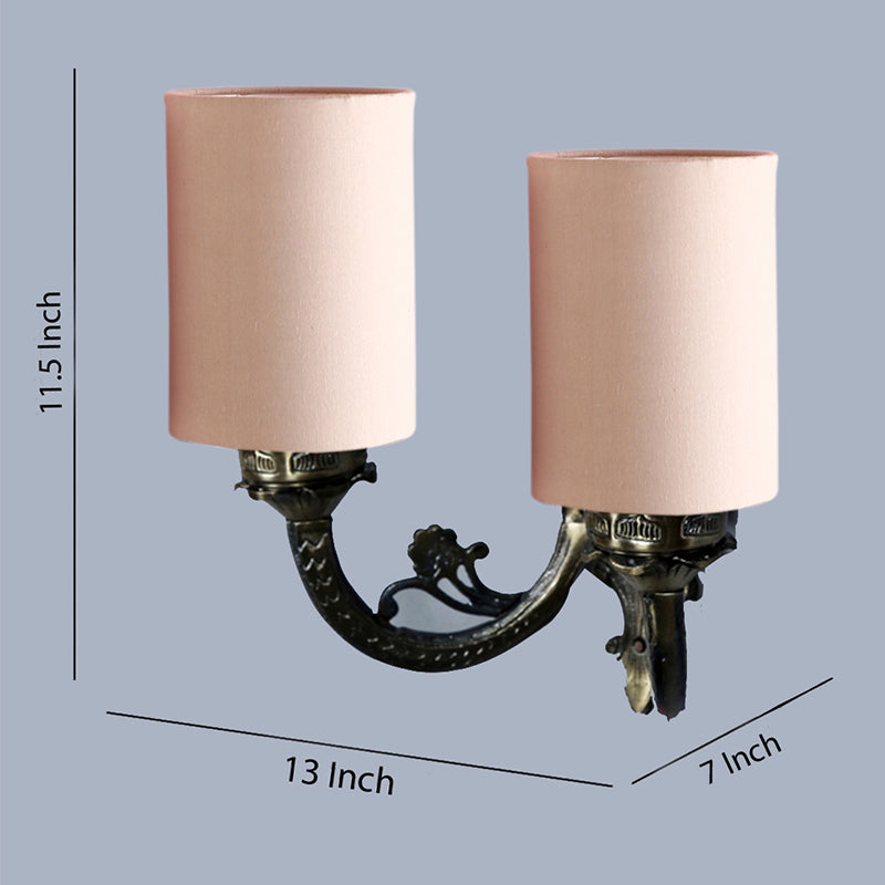 Wall Lamp - Vintage Cylindrical Duo Wall Lamp - Grey