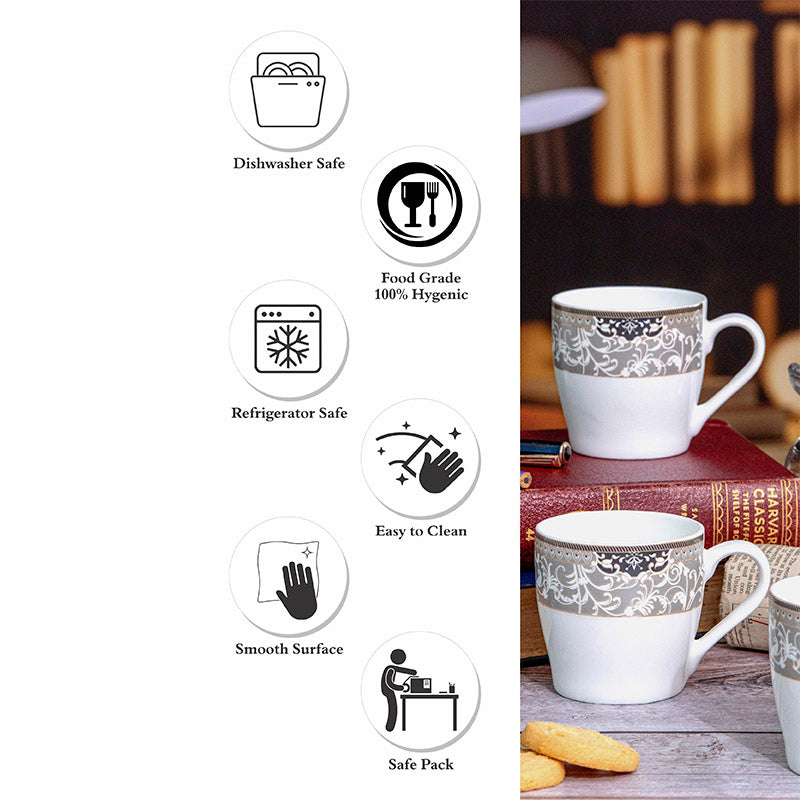 Mug & Tea Cup - Idva Ethnic Mug (180 ML) - Set Of Six