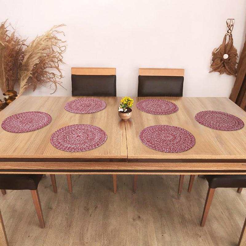 Buy Rudo Round Placemat - Set Of Six Table Mats from Vaaree