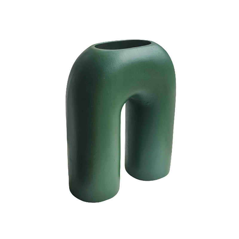 Buy Ziska U Vase - Green Vase from Vaaree