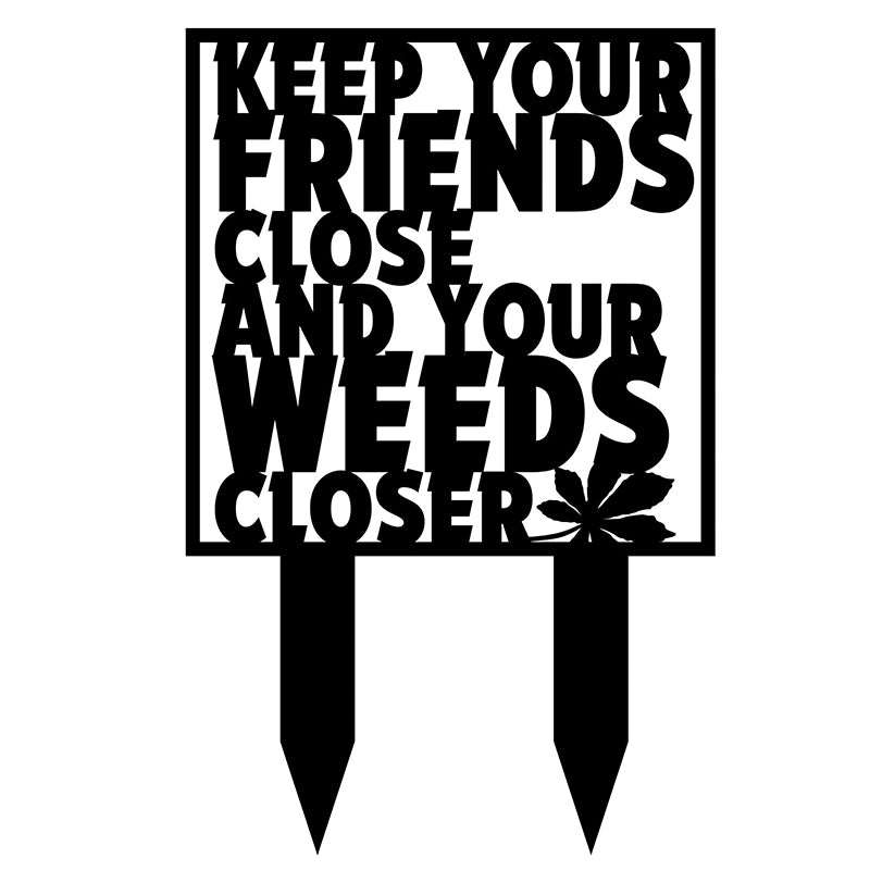 Buy Friends & Weeds Garden Stake Garden Stake from Vaaree