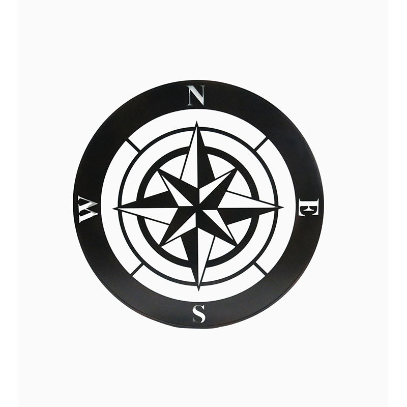 Wall Accents - Compass Black Wall Art