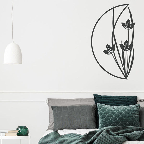 Wall Accents - Tulip Flower Black Wall Art