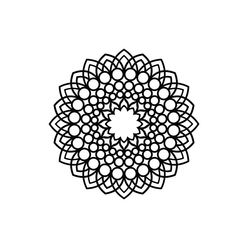 Wall Accents - Ikso Mandala Black Wall Art